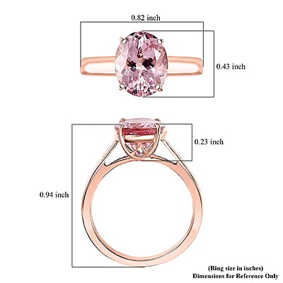 Certified & Appraised Luxoro AAAA Pink Morganite 3.00 ctw Solitaire Ring in 14K Rose Gold (Size 5.0)
