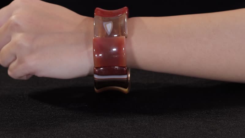 Red Agate 728.00 ctw Stretch Block Bracelet