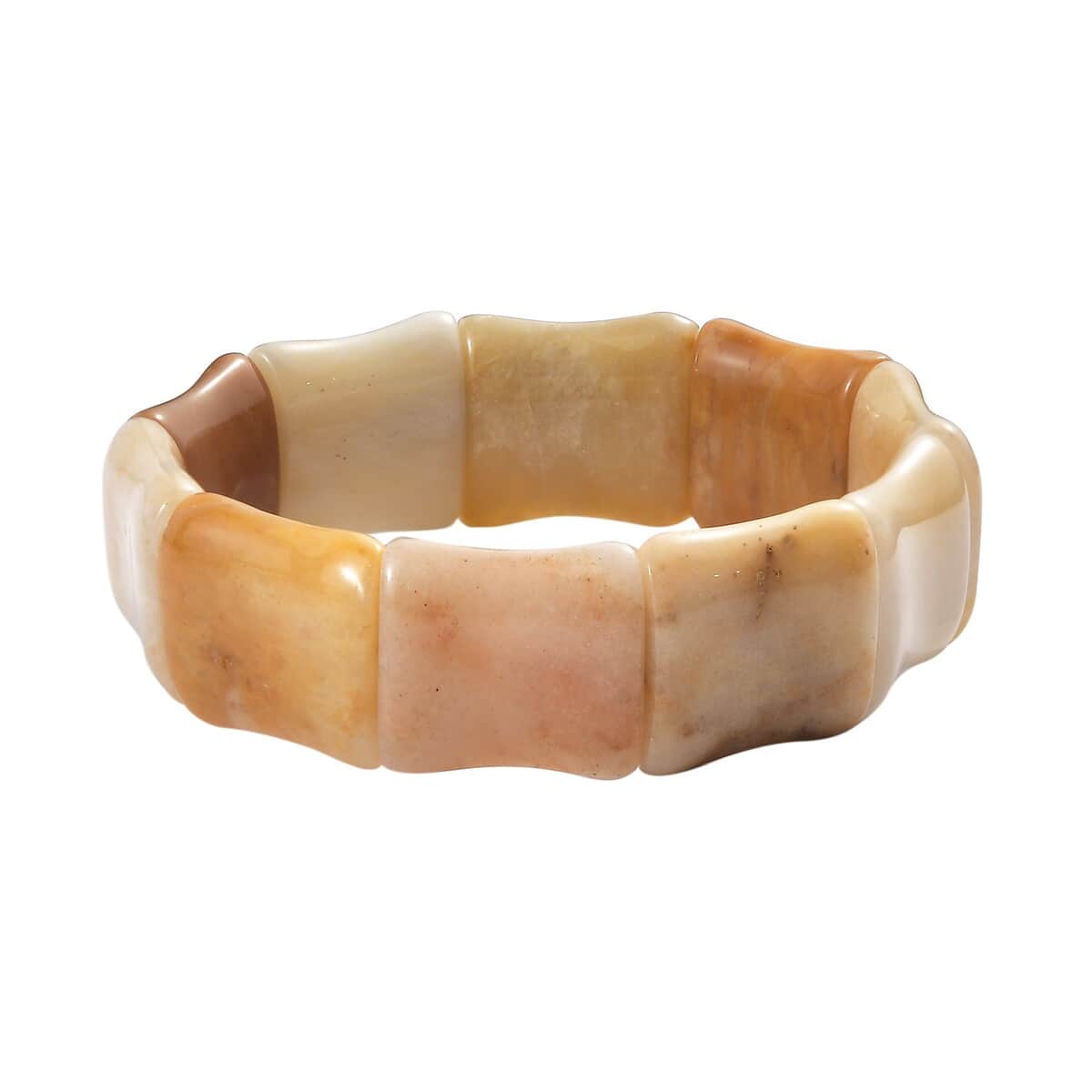 Agate 300.00 ctw Bamboo Stretch Bracelet image number 0