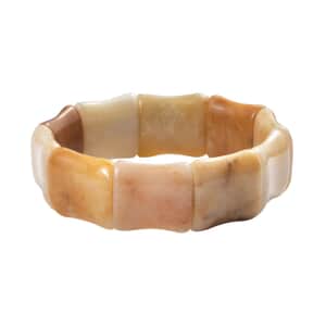 Agate 300.00 ctw Bamboo Stretch Bracelet