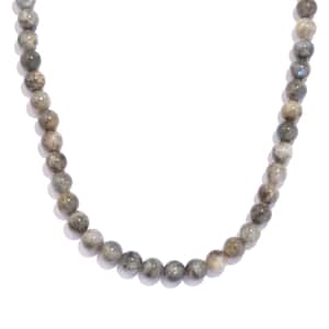 Karis Malagasy Labradorite 220.00 ctw Beaded Necklace in Platinum Bond 20 Inches