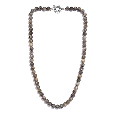 Karis Malagasy Labradorite 220.00 ctw Beaded Necklace in Platinum Bond 20 Inches