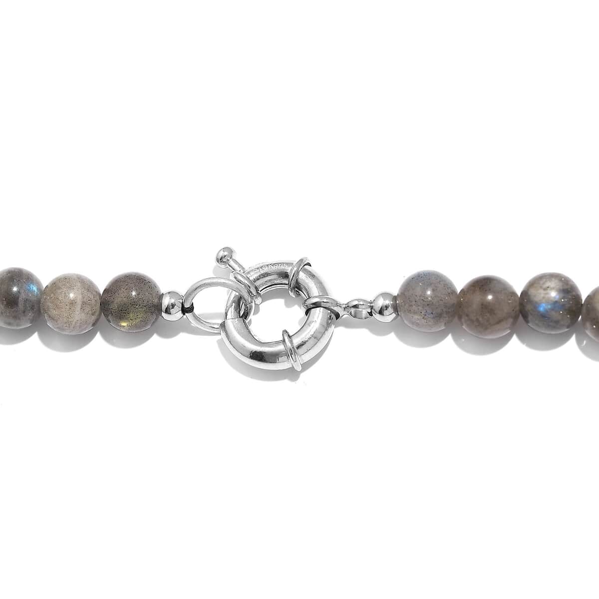 Karis Malagasy Labradorite 220.00 ctw Beaded Necklace in Platinum Bond 20 Inches image number 4