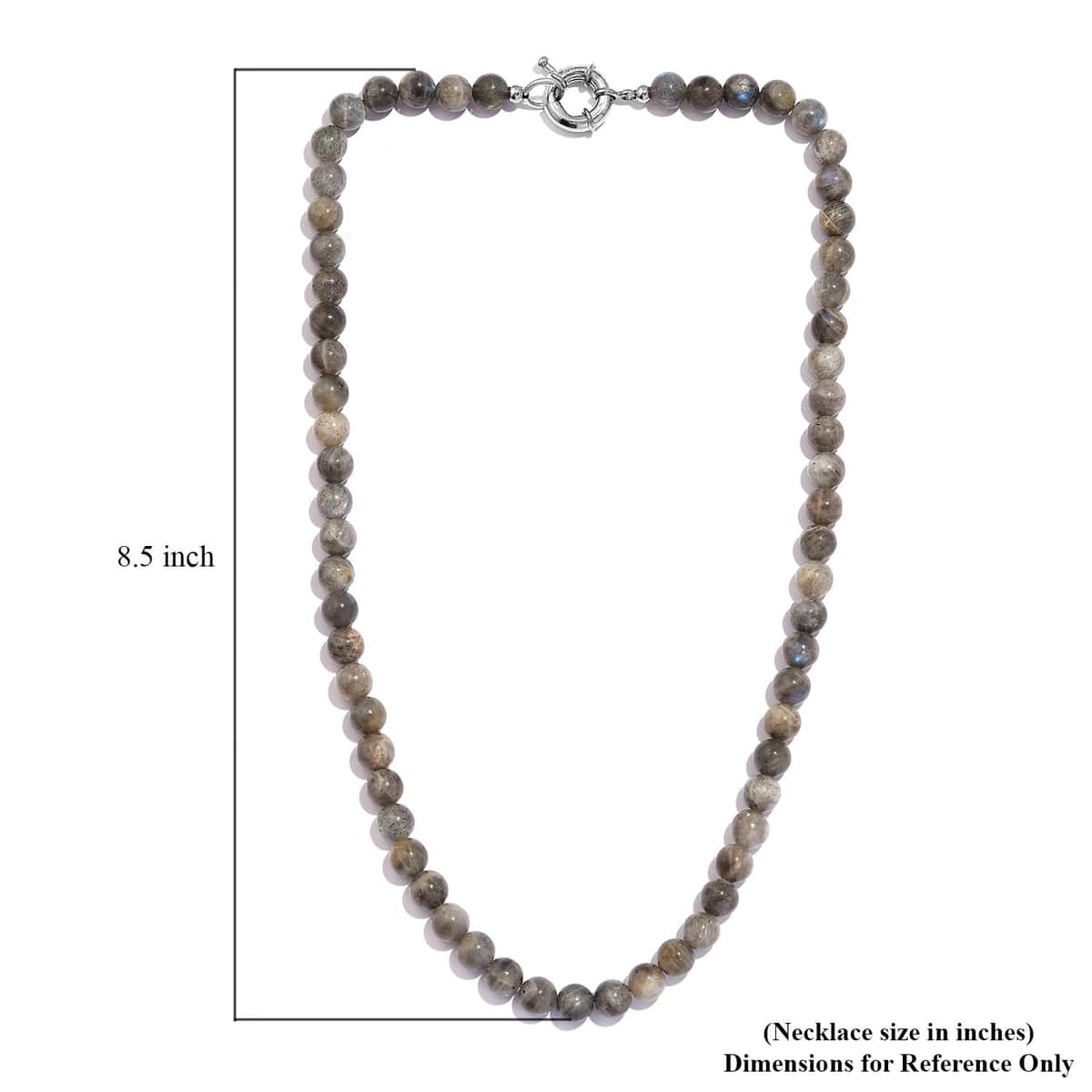 Karis Malagasy Labradorite 220.00 ctw Beaded Necklace in Platinum Bond 20 Inches image number 5