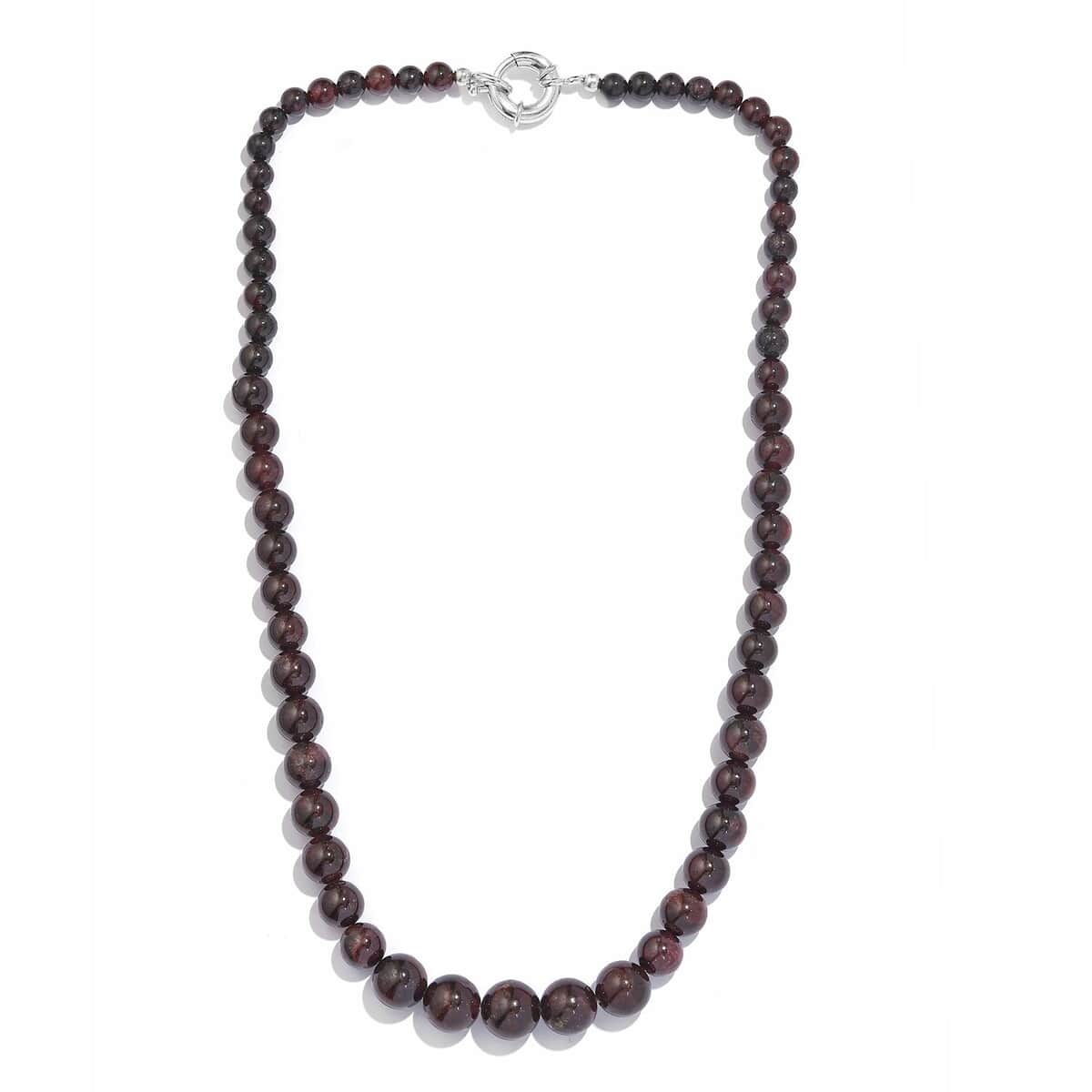 Karis Orissa Rhodolite Garnet 340.00 ctw Beaded Necklace in Platinum Bond 20 Inches image number 3