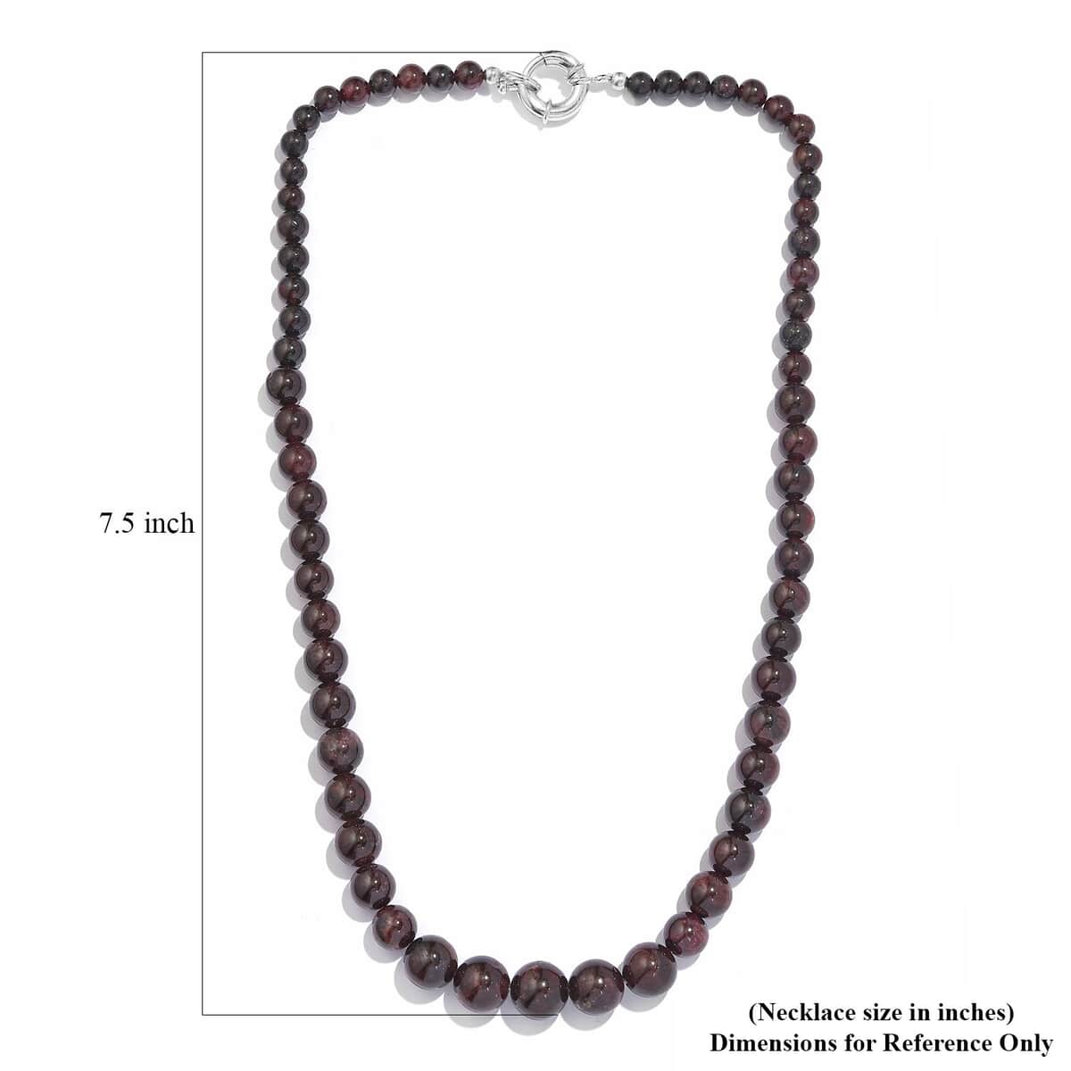 Karis Orissa Rhodolite Garnet 340.00 ctw Beaded Necklace in Platinum Bond 20 Inches image number 5