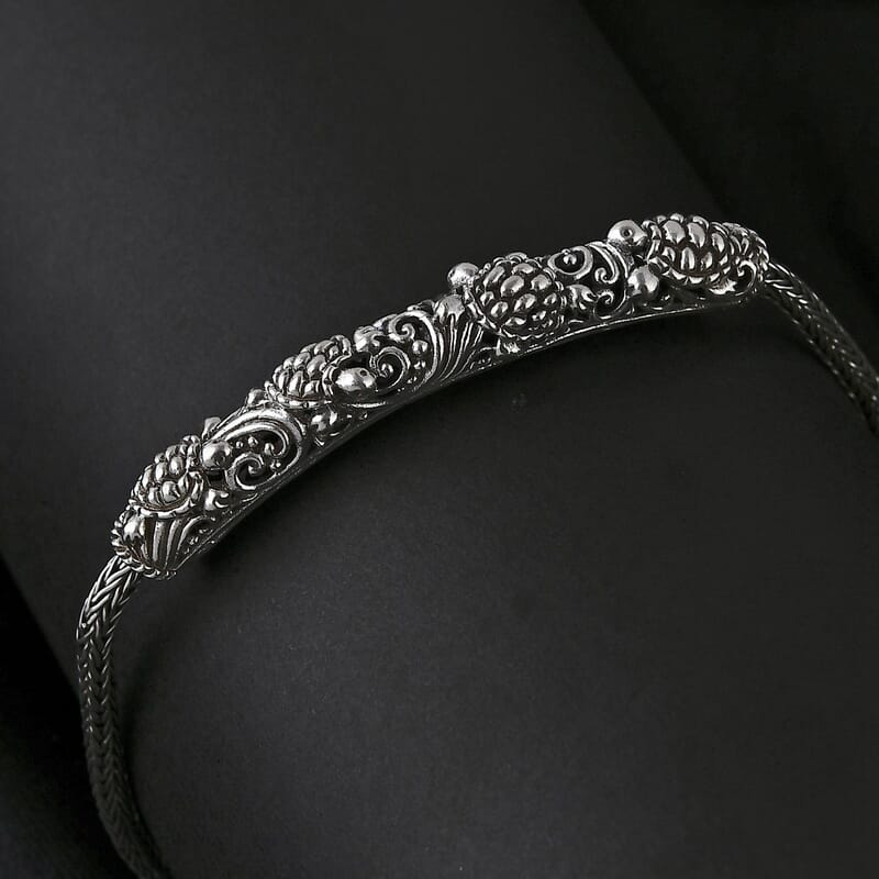 Bali Legacy Turtle Bracelet in Sterling Silver (8.00 In) 12.50 Grams