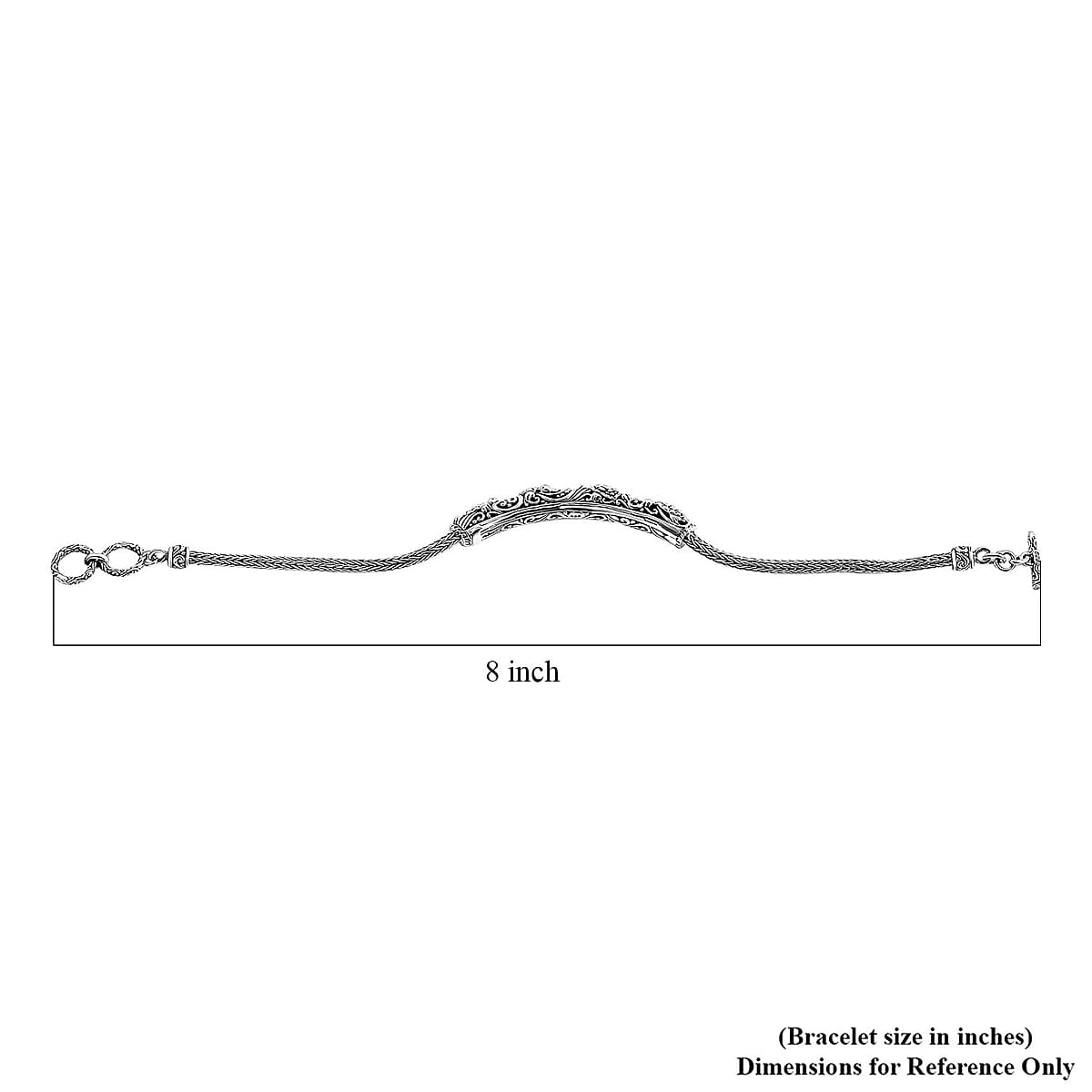 Bali Legacy Sterling Silver Turtle Bracelet (8.00 In) (12.50 g) image number 5