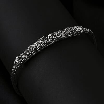 Bali Legacy Dragon Bracelet in Sterling Silver (8.00 In) 12.50 Grams