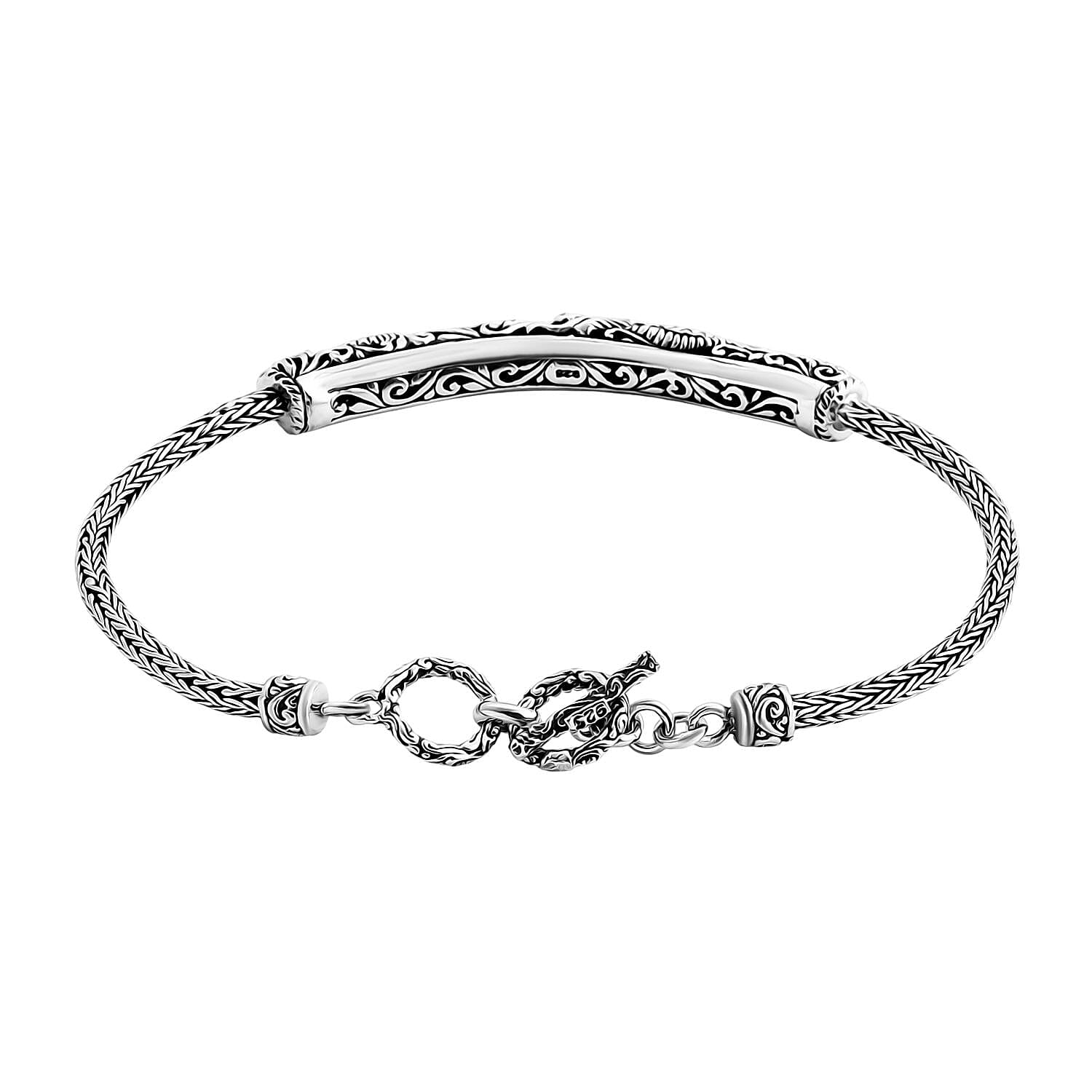 Bali Legacy Dragon Bracelet in Sterling Silver (8.00 In) 12.50 Grams