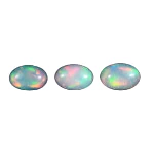 AA Ethiopian Welo Opal Set of 3 (Ovl 6x4 mm) 0.88 ctw Loose Gemstone