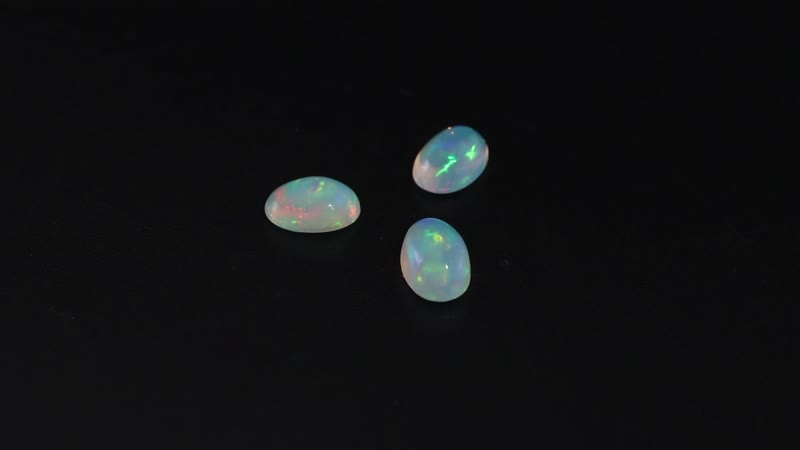 AA Ethiopian Welo Opal Set of 3 (Ovl 6x4 mm) 0.88 ctw Loose Gemstone