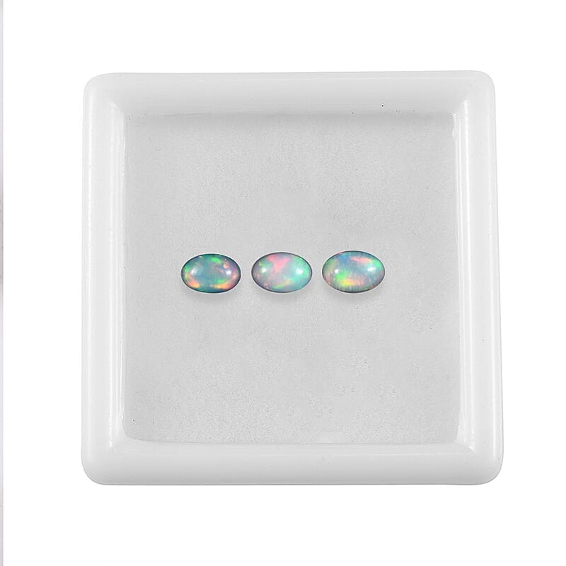 AA Ethiopian Welo Opal Set of 3 (Ovl 6x4 mm) 0.88 ctw Loose Gemstone