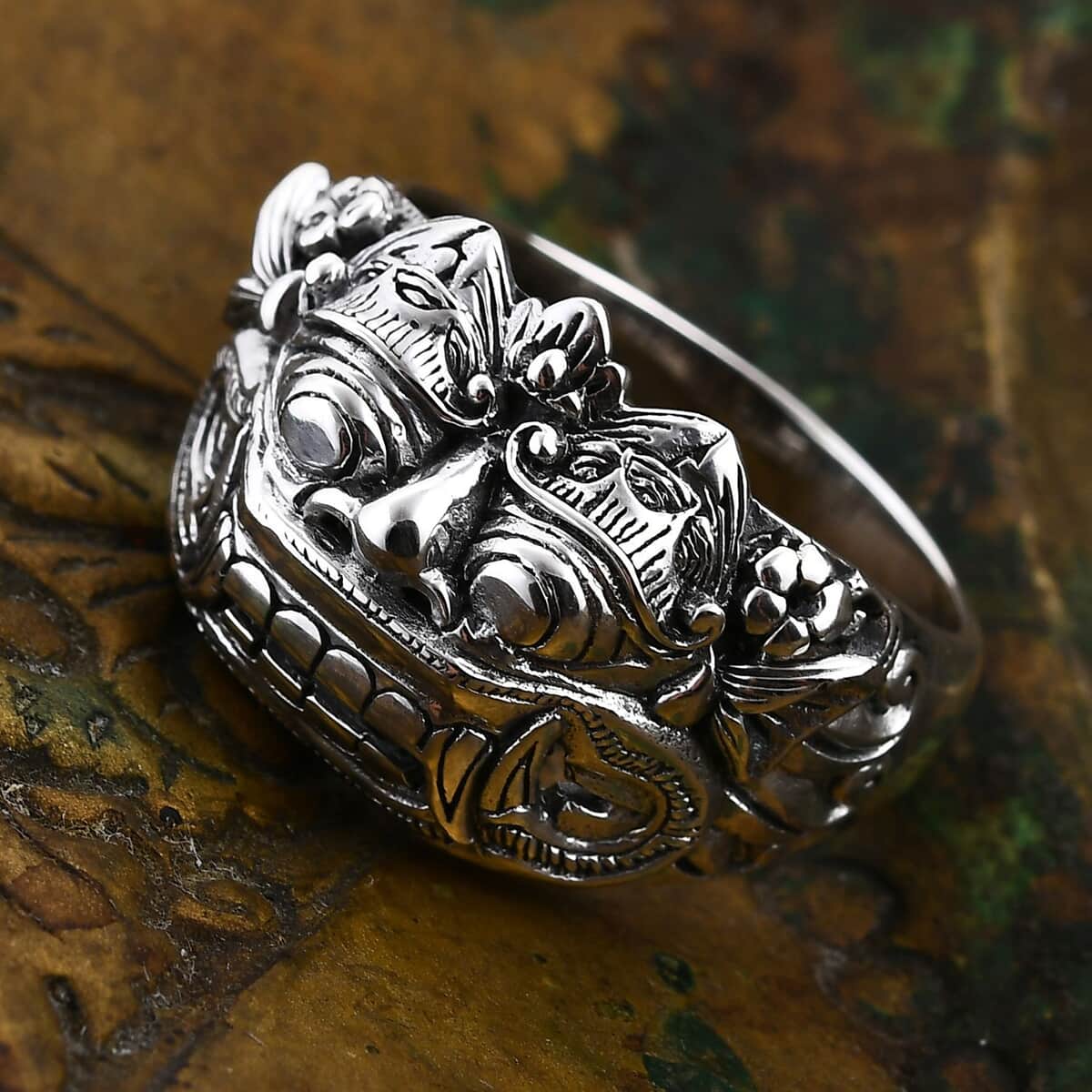 Bali Legacy Barong Ring in Sterling Silver (Size 10.0) 10 Grams image number 1