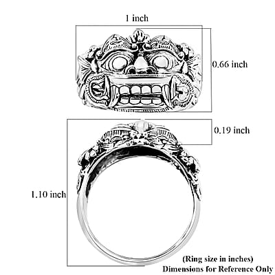 Bali Legacy Barong Ring in Sterling Silver (Size 10.0) 10 Grams