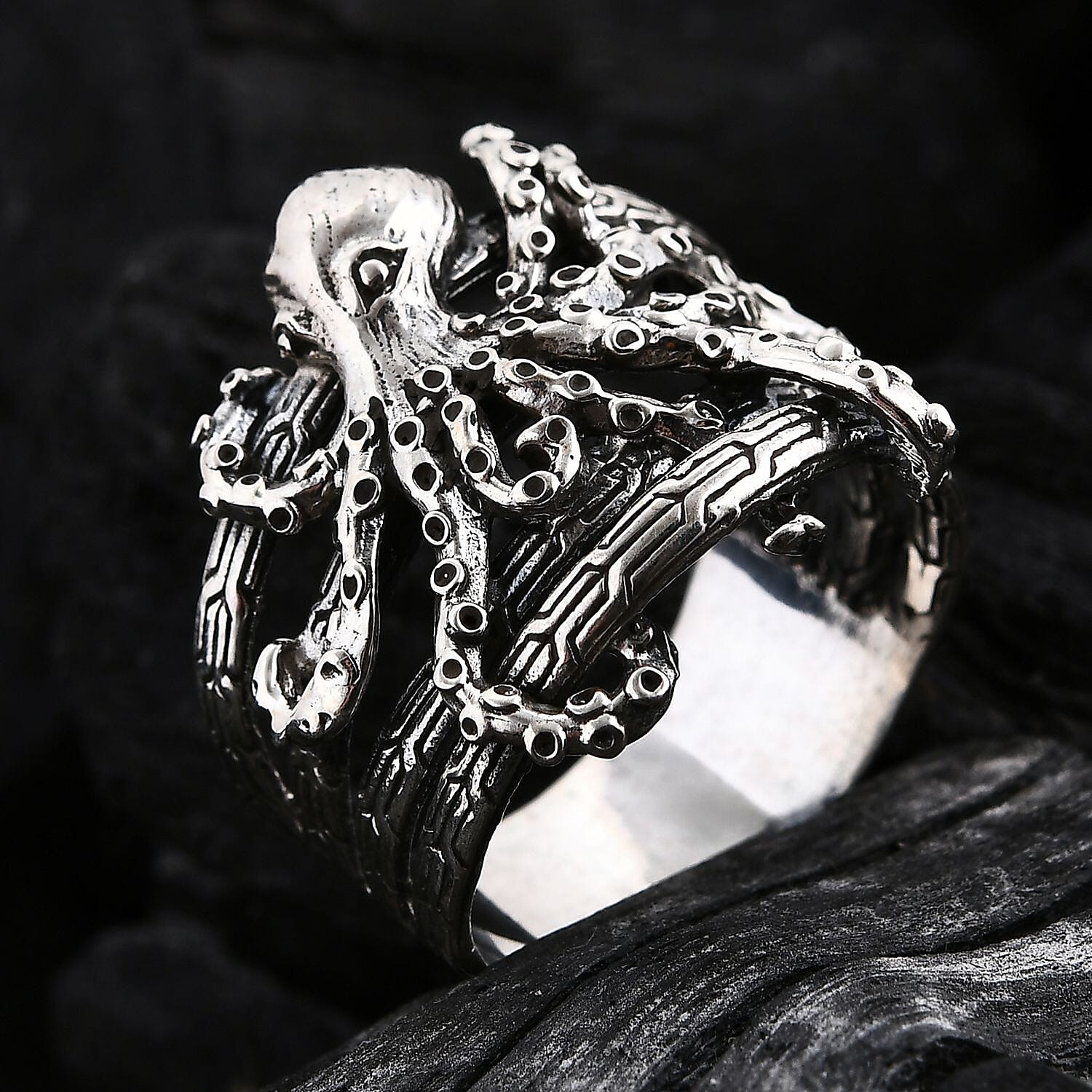 Bali Legacy Octopus Ring in Sterling Silver (Size 10.0) 8.25 Grams