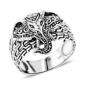 Bali Legacy Elephant Ring in Sterling Silver (Size 7.0) 9.40 Grams