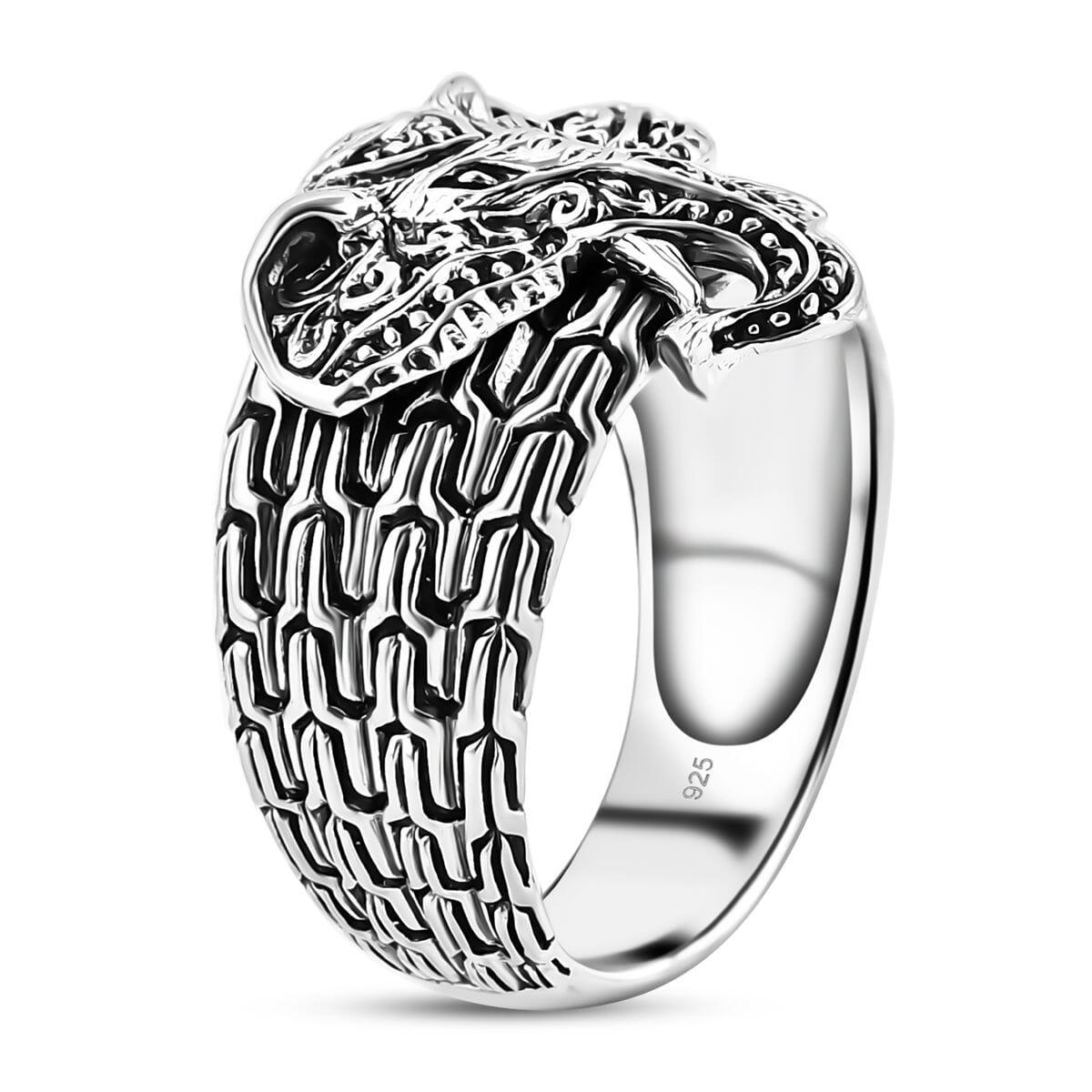 Bali Legacy Elephant Ring in Sterling Silver (Size 7.0) 9.40 Grams image number 3