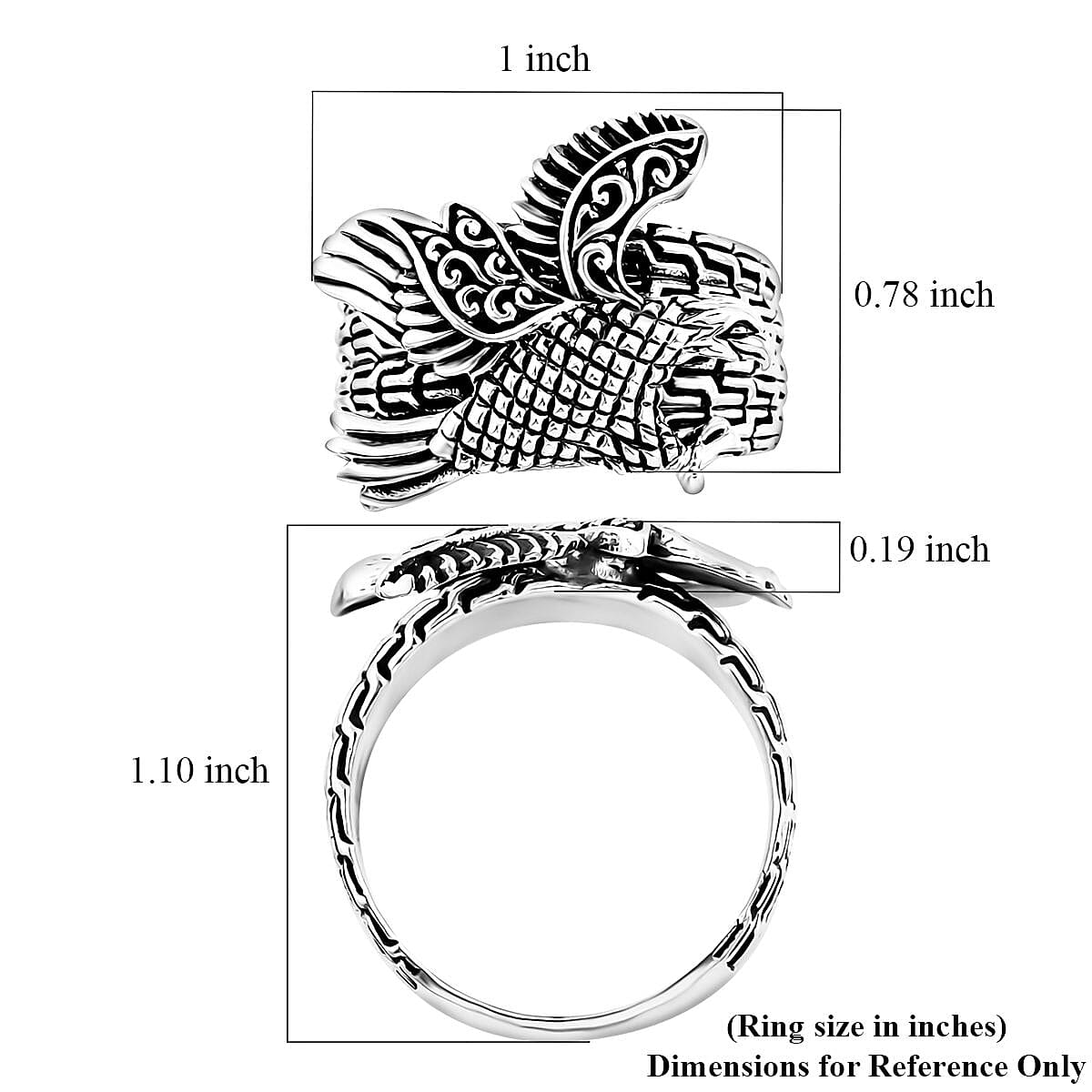 Bali Legacy Garuda Ring in Sterling Silver (Size 7.0) 9.75 Grams image number 5