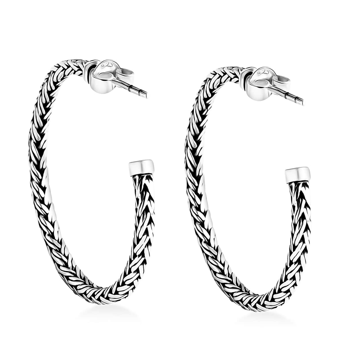 Bali Legacy Padian Hoop Earrings in Sterling Silver 8.65 Grams image number 4