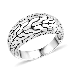 Bali Legacy Tulang Naga Ring in Sterling Silver (Size 8.0) 8.90 Grams