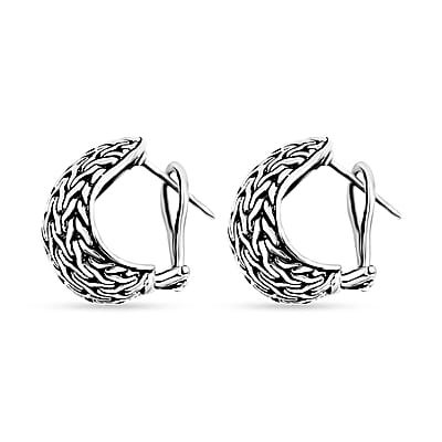 Bali Legacy Tulang Naga Earrings in Sterling Silver 11.40 Grams