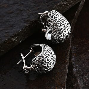 Bali Legacy Borobudur Earrings in Sterling Silver 11.5 Grams