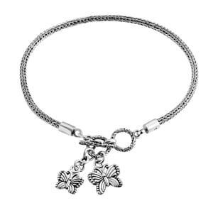 Bali Legacy Butterfly Bracelet in Sterling Silver (8.00 In) 9.75 Grams