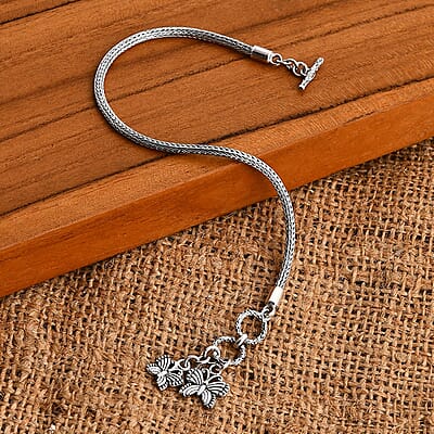 Bali Legacy Butterfly Bracelet in Sterling Silver (8.00 In) 9.75 Grams