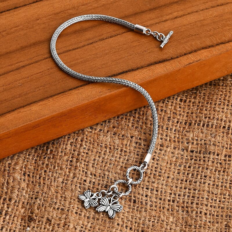 Bali Legacy Butterfly Bracelet in Sterling Silver (8.00 In) 9.75 Grams