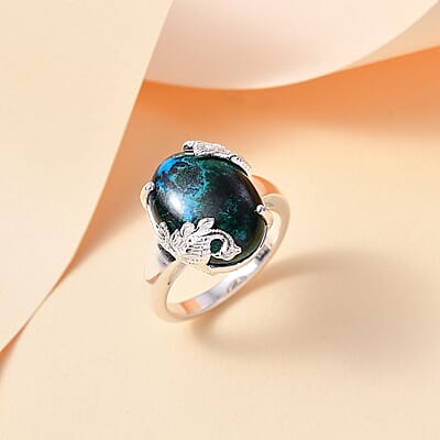 Table Mountain Shadowkite 9.00 ctw Peacock Ring in Sterling Silver (Size  10.0) (Del. in 8-10 Days)