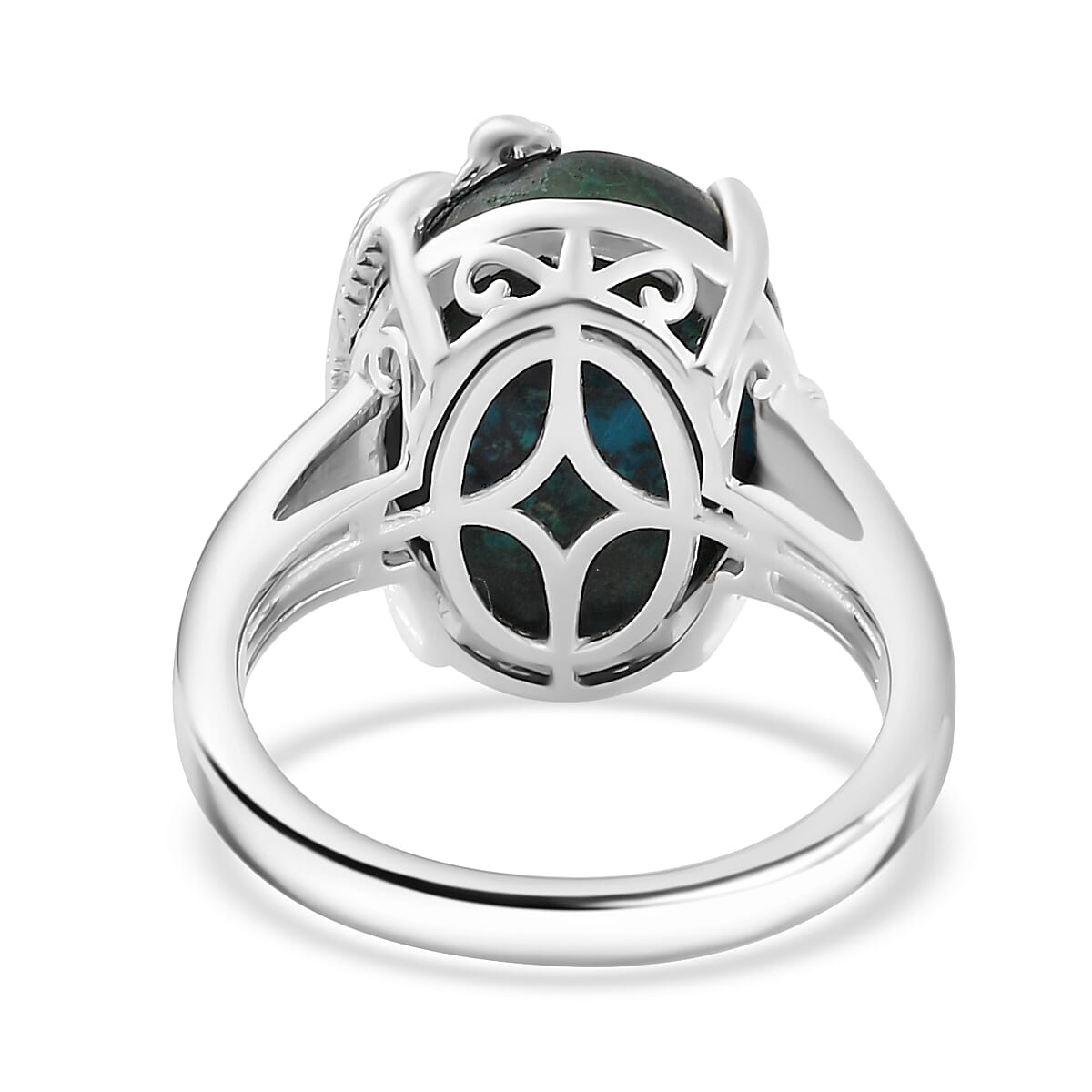 Table Mountain Shadowkite 9.00 ctw Peacock Ring in Sterling Silver (Size 6.0) image number 4