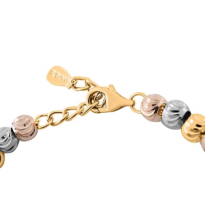 14K YRG Over and Sterling Silver Bracelet (7.00 In) with 0.5 Inch Extender 5.5 Grams