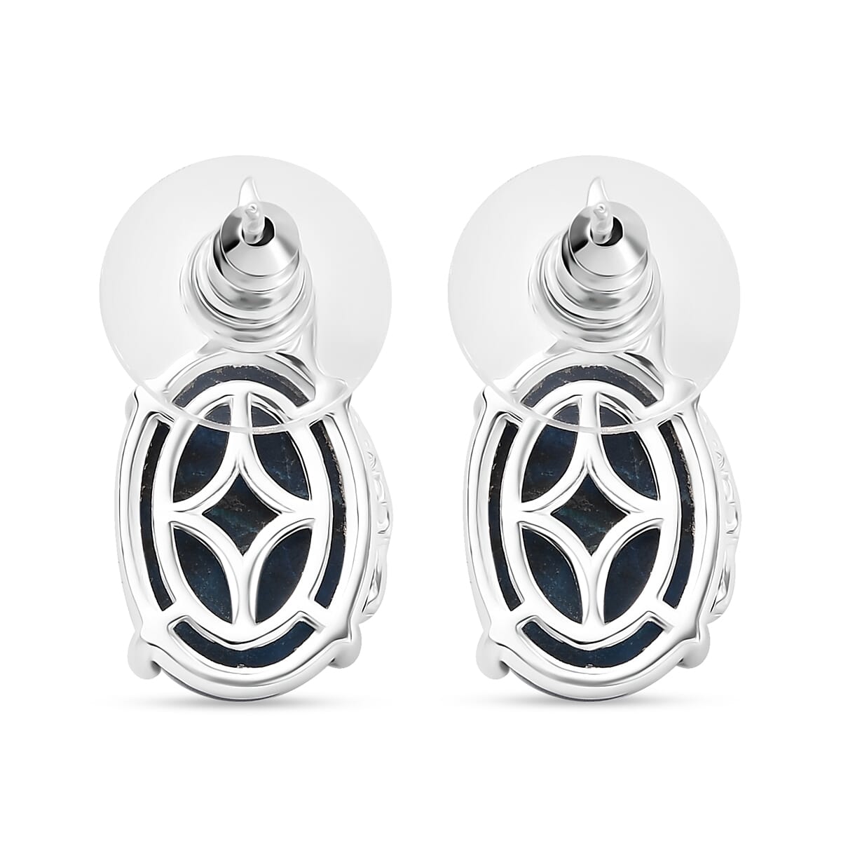Table Mountain Shadowkite 13.00 ctw Peacock Earrings in Sterling Silver image number 3