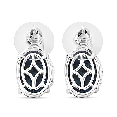 D'Joy Table Mountain Shadowkite 13.00 ctw Peacock Earrings in Sterling Silver