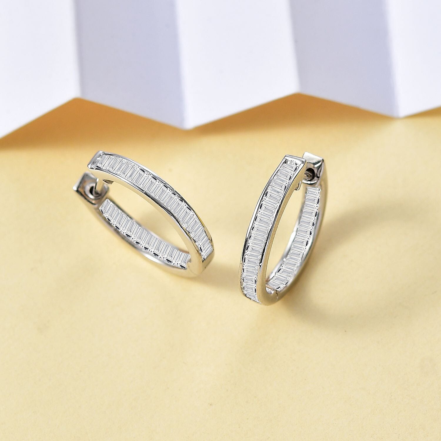 Luxuriant Lab Grown Diamond 1.00 ctw Earrings in Rhodium Over Sterling Silver