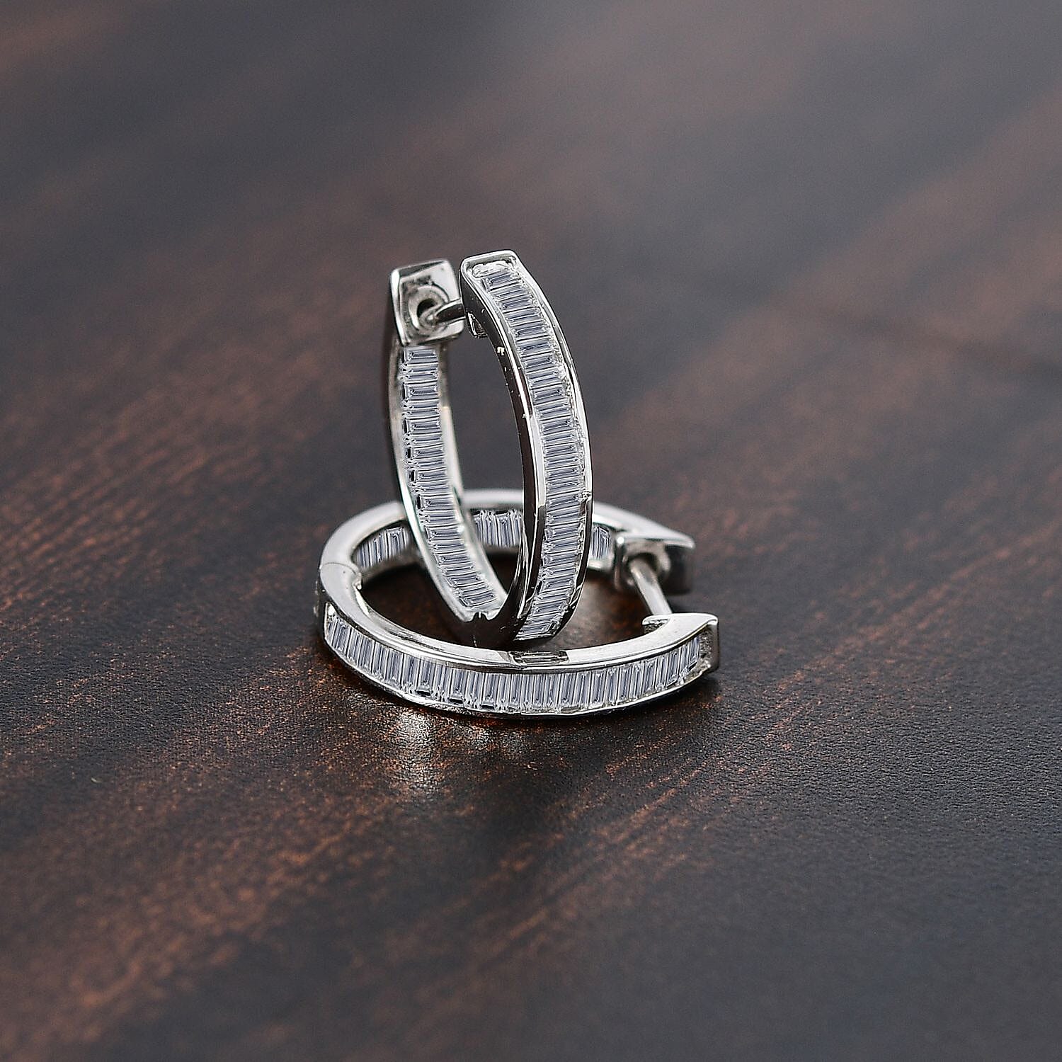 Luxuriant Lab Grown Diamond 1.00 ctw Earrings in Rhodium Over Sterling Silver