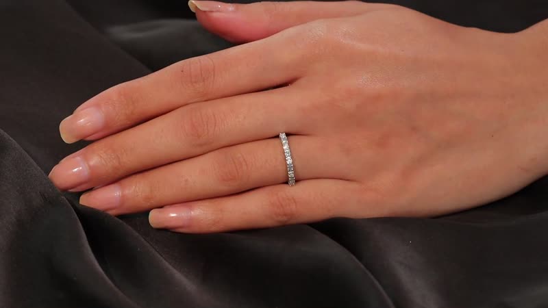 Narsipatnam Alexandrite, Moissanite Eternity Band Ring in Rhodium Over Sterling Silver (Size 10.0) 0.35 ctw