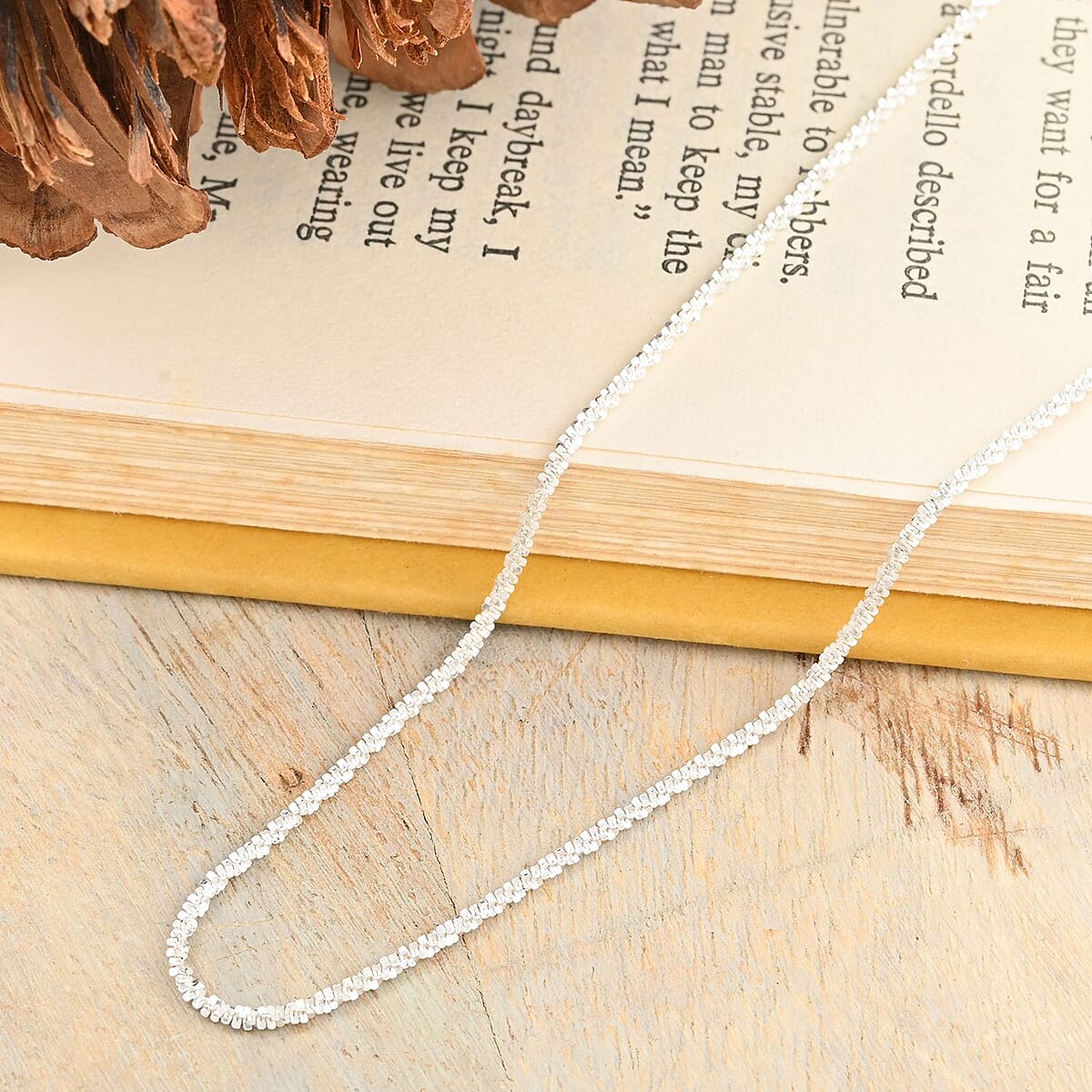 Roc Chain Necklace in Sterling Silver 5.80 Grams 20 Inches image number 1