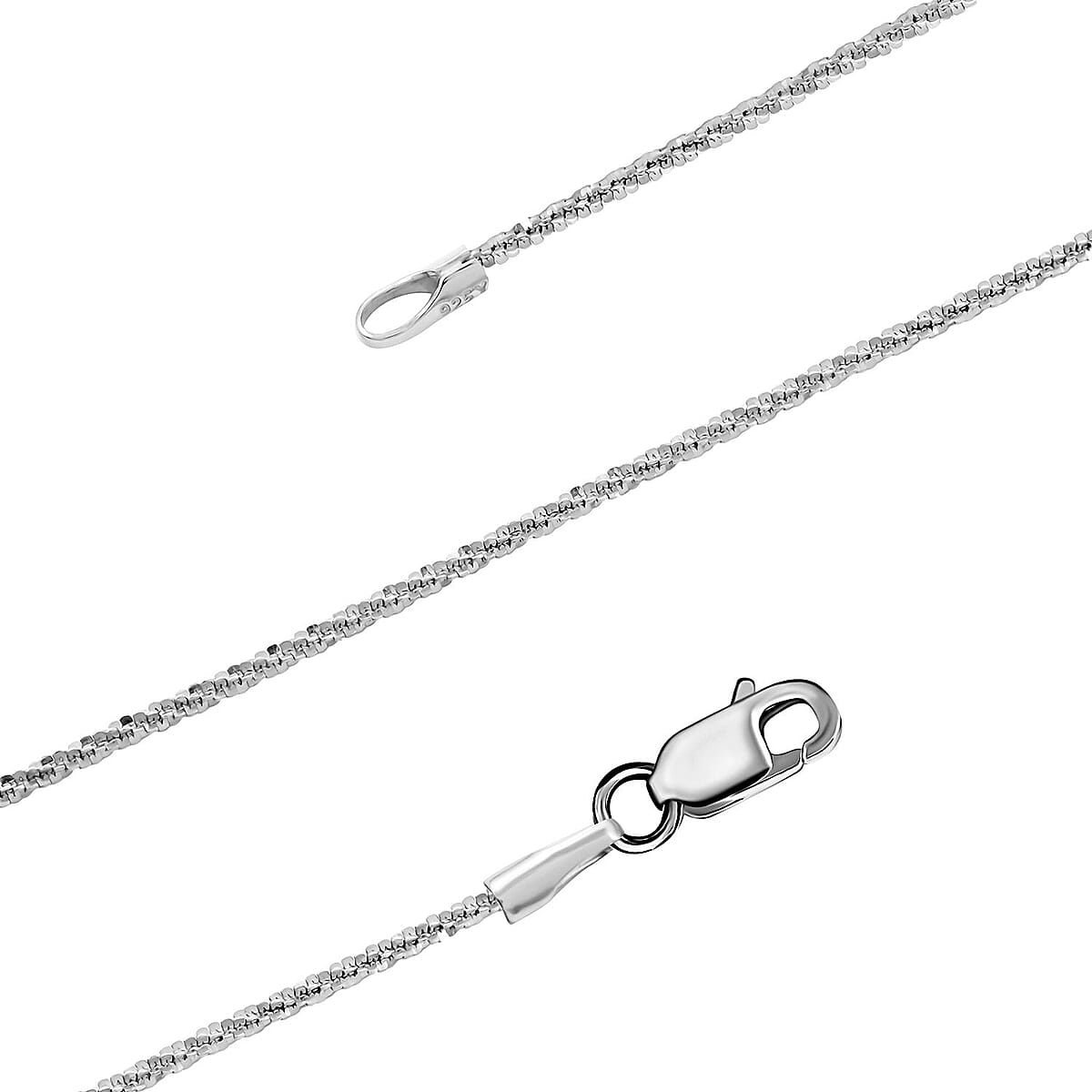 Roc Chain Necklace in Sterling Silver 5.80 Grams 20 Inches image number 2