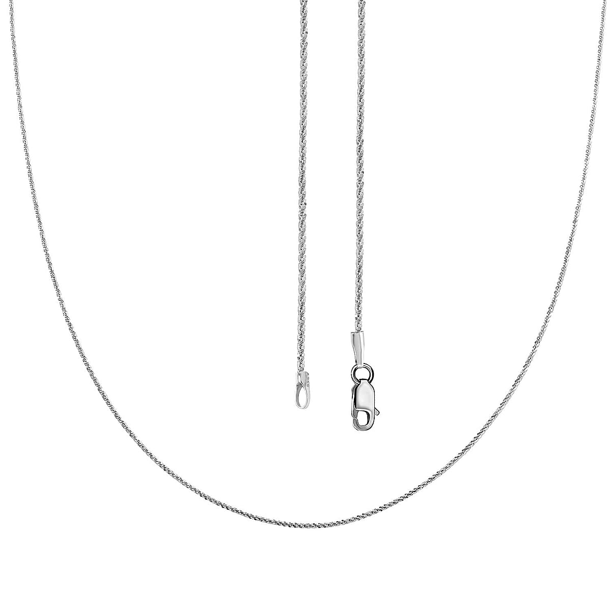 Roc Chain Necklace in Sterling Silver 5.80 Grams 20 Inches image number 3