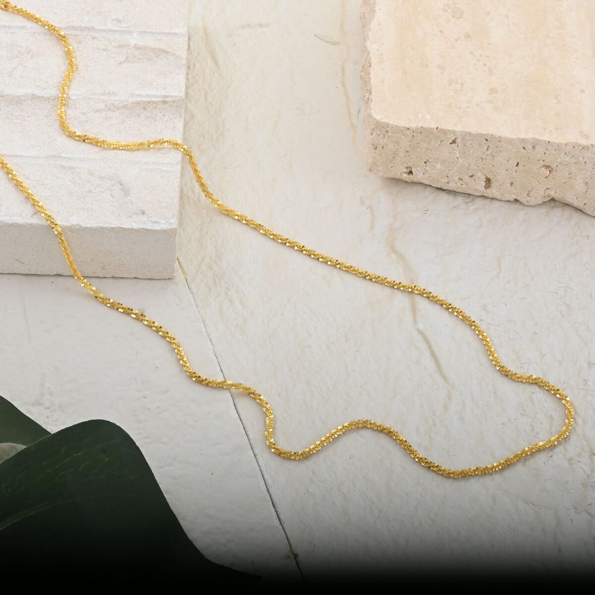 Roc Chain Necklace in 14K Yellow Gold Over Sterling Silver 5.80 Grams 20 Inches image number 1