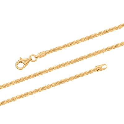 Roc Chain Necklace in 14K Yellow Gold Over Sterling Silver 5.80 Grams 20 Inches