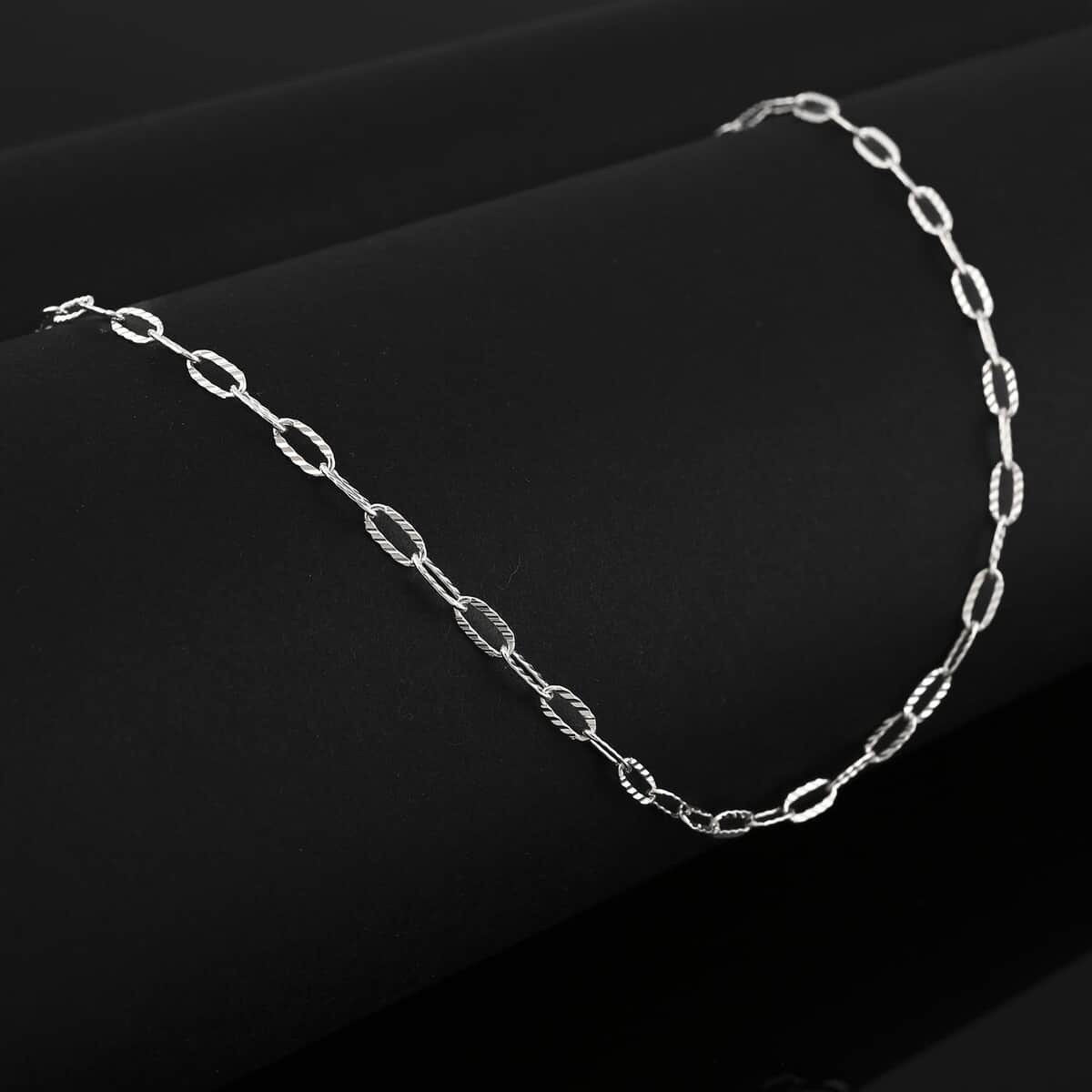 Drop Wavy Chain Necklace in Sterling Silver 3.20 Grams 20 Inches image number 1