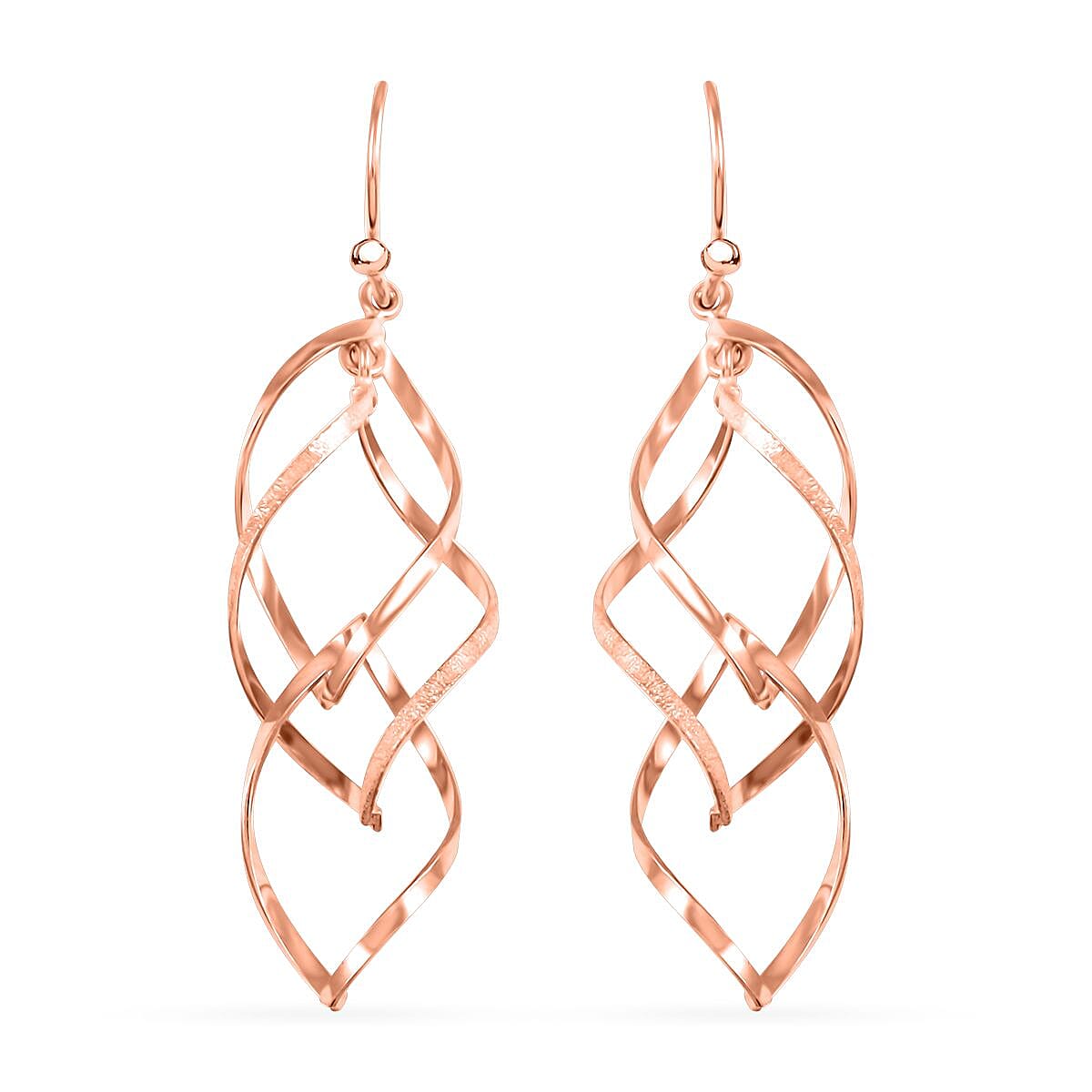 Earrings in 14K Rose Gold Over Sterling Silver 3 Grams