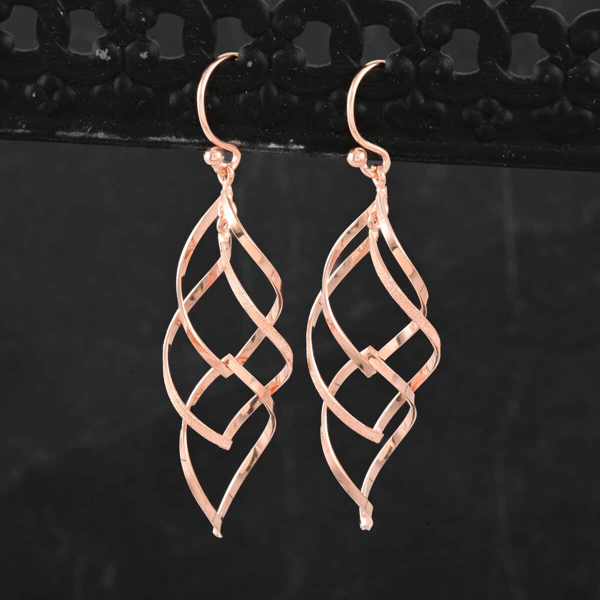 Earrings in 14K Rose Gold Over Sterling Silver 3 Grams image number 1