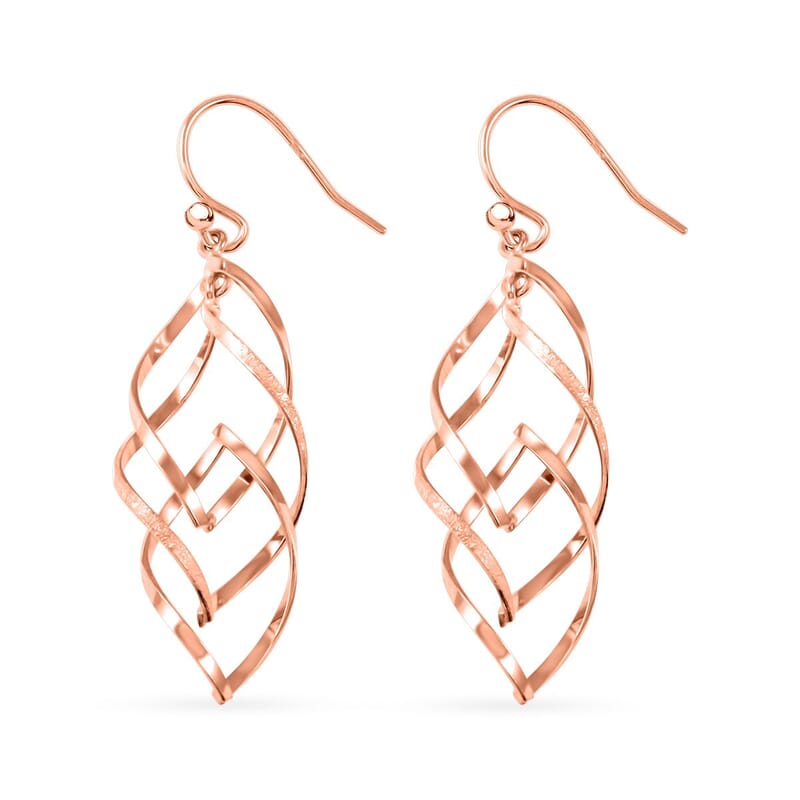 Earrings in 14K Rose Gold Over Sterling Silver 3 Grams