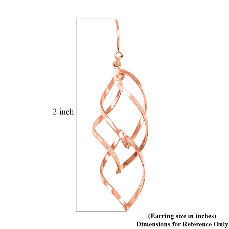 Earrings in 14K Rose Gold Over Sterling Silver 3 Grams