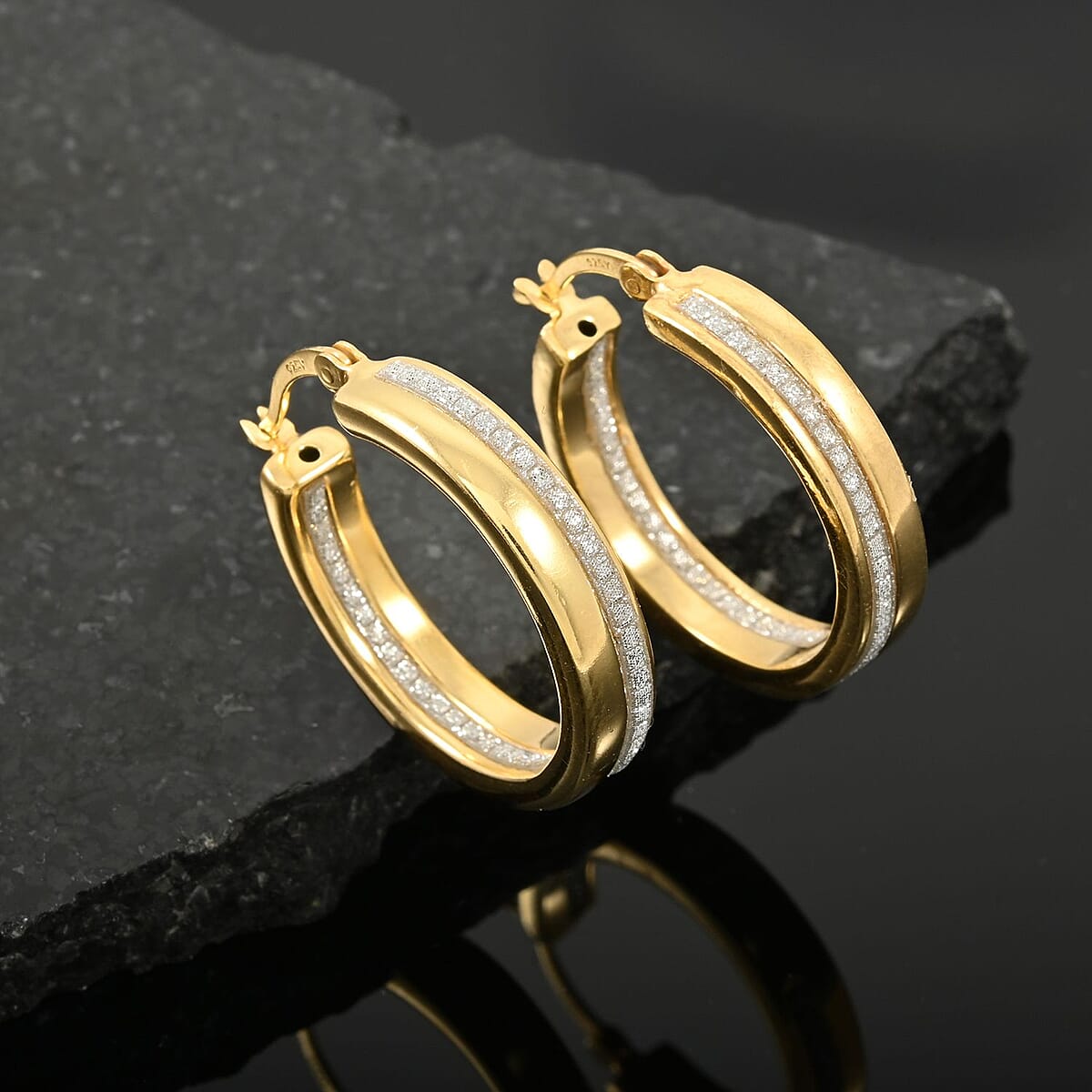 Earrings in 14K Yellow Gold Over Sterling Silver 4 Grams image number 1