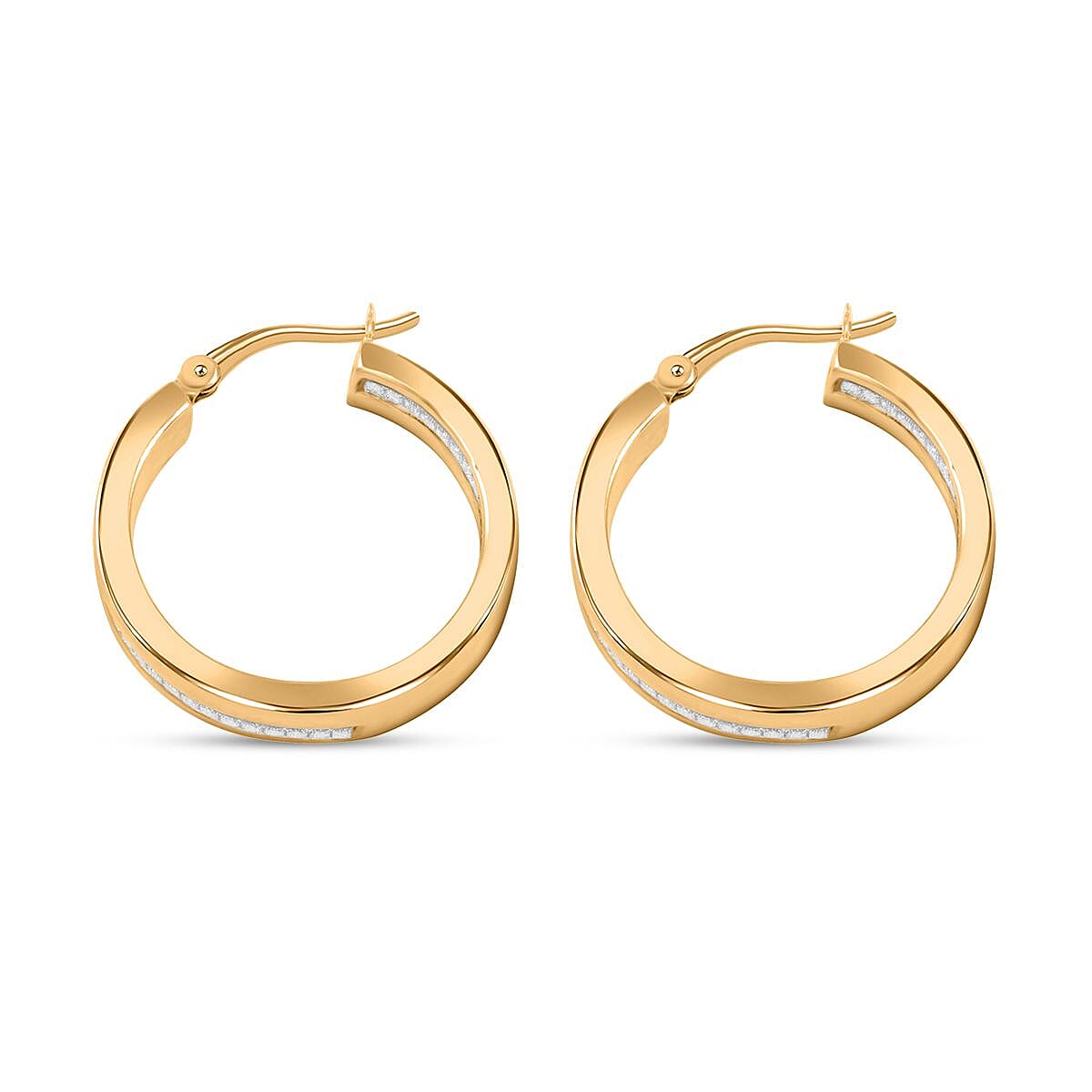 Earrings in 14K Yellow Gold Over Sterling Silver 4 Grams image number 3
